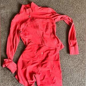 Lululemon define cropped jacket & shorts size 8